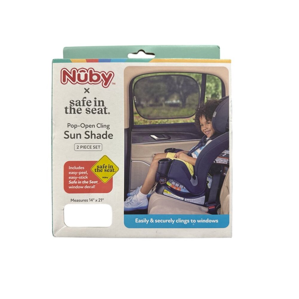 Nuby x Safe in the Seat Pop Open Sunshades - 2pk